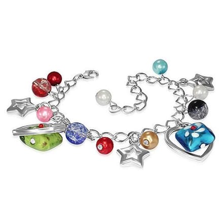 Montebello Armband Azia FBF574 - Glasbedels - Hartjes - 18cm