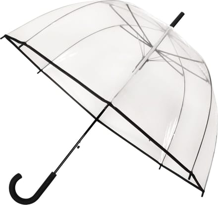 Paraplu Ø85cm- Transparant - Stormbestendig - Zwart