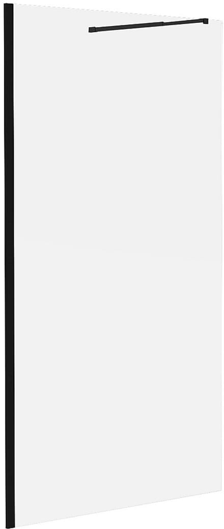 Vente-unique Inloopdouchewand - Matzwart - 6 mm glas - 120 x 200 cm - DAREN