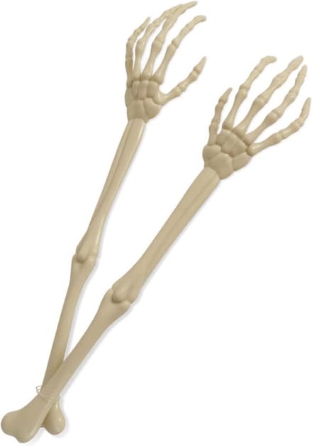 Skelet handjes - 35 cm - 2 stuks