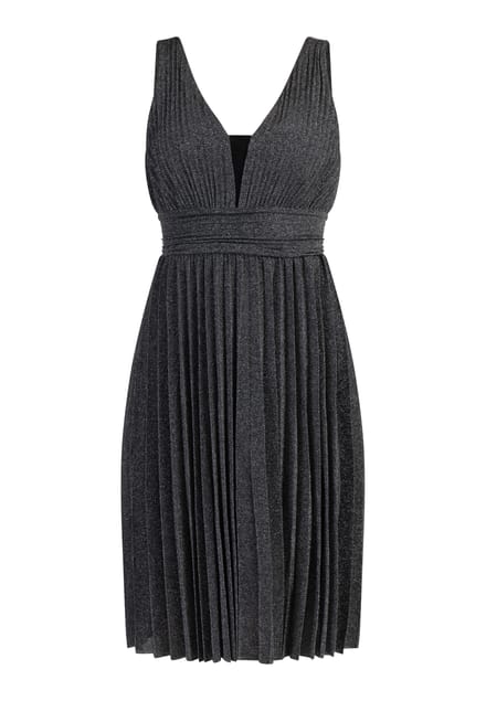 Faina midi-jurk Dames zwart zilver