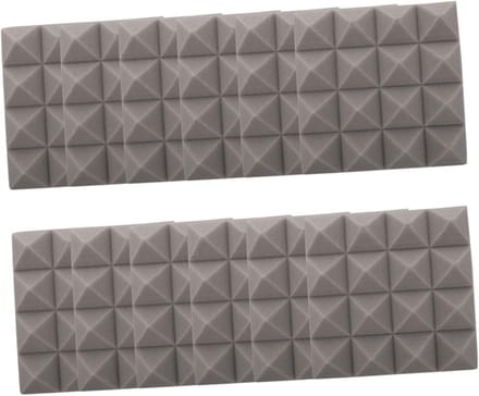 Geluidsisolatiepanelen - Akoestisch Schuim - Studio Opname - Piramide Vorm - 25x25x5cm - Grijs