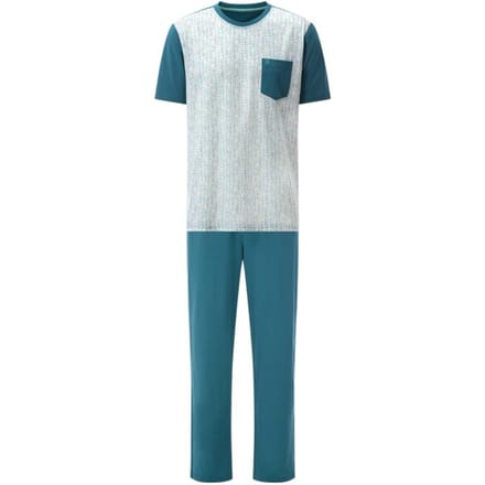 Babista herren Pyjama - 48/50 - petrol - Plus Size