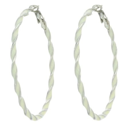 Behave - Oorringen gedraaid zilverkleur - Elegant basic - 5,5 cm