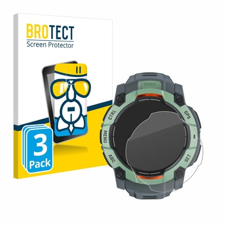 Screenprotector 3 Stuks voor Garmin Instinct 3 AMOLED / Solar (45 mm) Beschermglas transparant