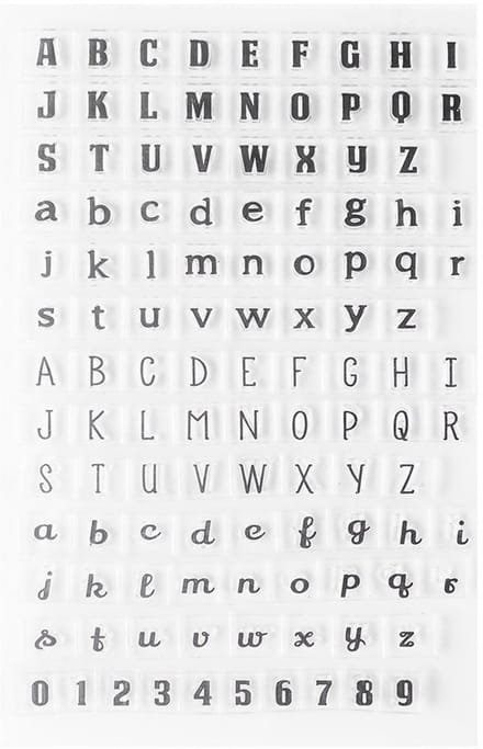 Dailygoods- Stempelset Hoofdletters/Kleine Letters - Stempelset