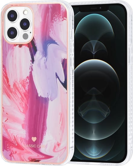 UNIQ Classic Case iPhone 12 Pro Max TPU Backcover hoesje - Graffiti Pink