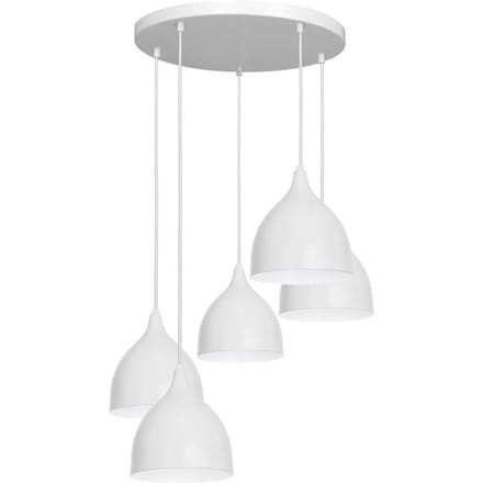 Luminex Hanglamp Nanu 5-lamps rond lichtgrijs