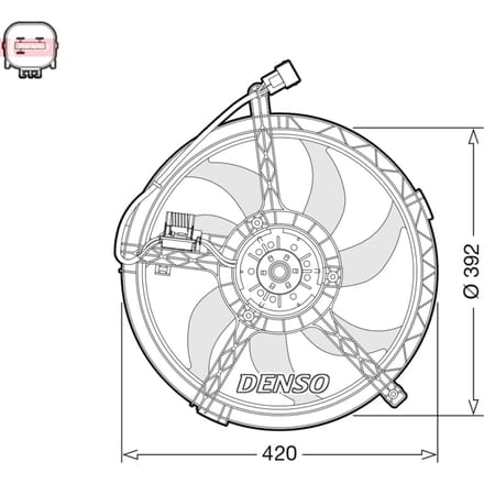 Koelventilatorwiel, motorkoeling DENSO DER05009