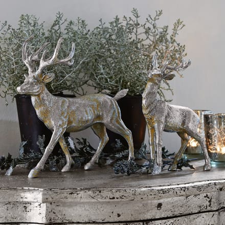 LOBERON Hert set van 2 Rudy & Son zilverkleurig