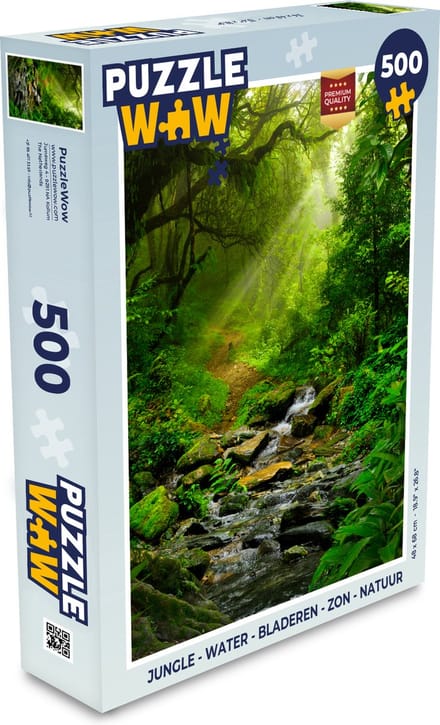 Puzzel Jungle - Water - Bladeren - Zon - Natuur - Legpuzzel - Puzzel 500 stukjes