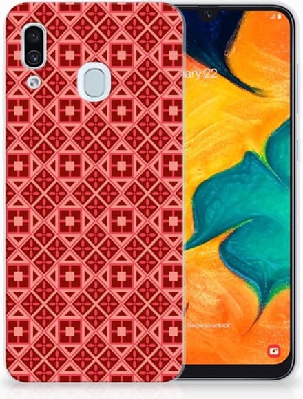 Samsung Galaxy A30 TPU bumper Batik Rood