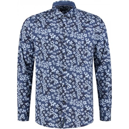 Dstrezzed Overhemd Print Bloemen Navy (351014D - 669)