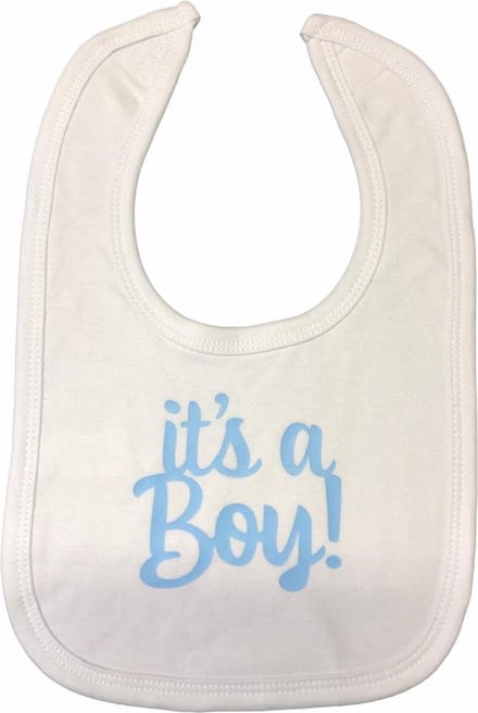 Soft Touch Slabber It's A Boy Jongens 33 Cm Katoen Wit/blauw