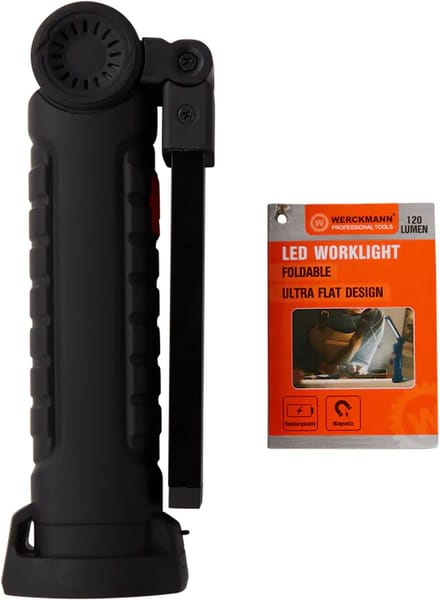 Werckmann oplaadbare werklamp - Led worklight - Bouwlamp - Looplamp - Draadloze oplaadbare werklamp - Werklamp LED oplaadbaar