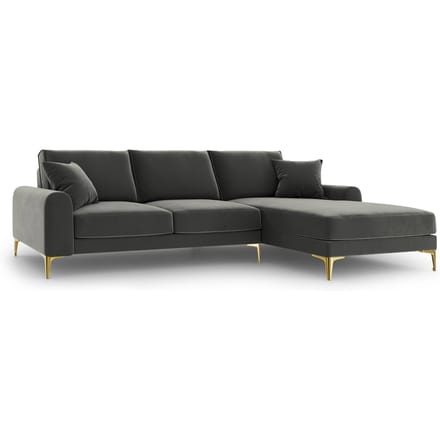 4.5-zitshoekbank Madara rechts velvet | Mazzini Sofas