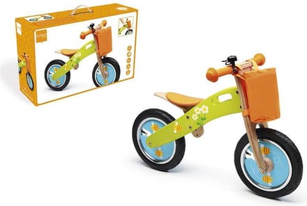 Scratch Loopfiets Hout Bloemetjes en bijtjes