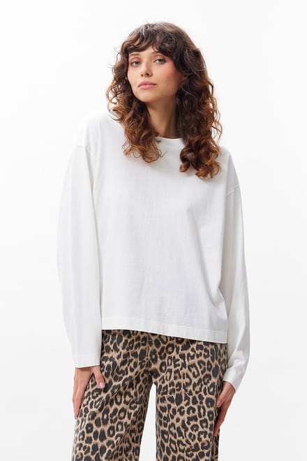 Catwalk Junkie dames O-hals longsleeve shirt wit
