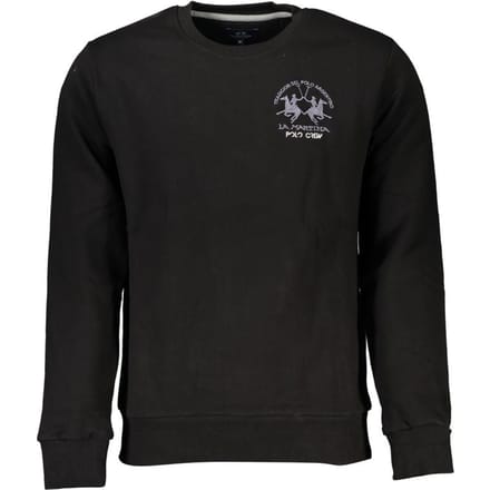 La Martina Zwart Katoenen Heren Sweatshirt