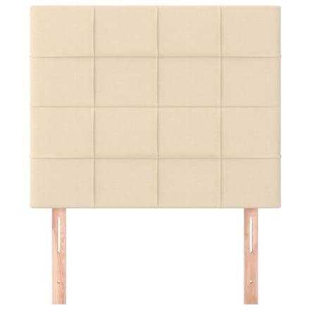 vidaXL - Hoofdbord - crème - 100x5x118/128 - cm - stof