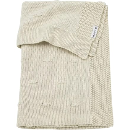 Meyco Baby Knots wiegdeken - soft sand - 75x100cm - 1.0 TOG