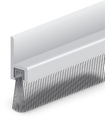 Deltafix garagedeurborstel aluminium 2.20m x 55 mm
