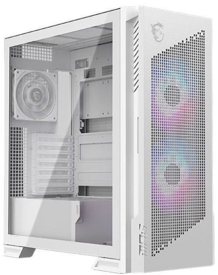 Msi Midi Computerbehuizing Voor E Atx Moederbord, Airflow Met Venster, Wit, Exclusief Voeding.