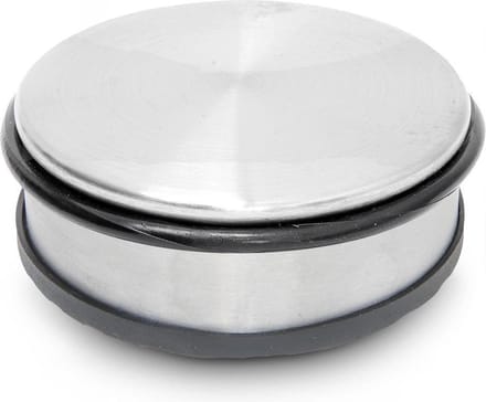 Deurstopper roestvrij staal bodem deurvergrendeling met rubberen ring-zilver- 45 x 10 x 10 cm-langdurig gebruik Deurstopper