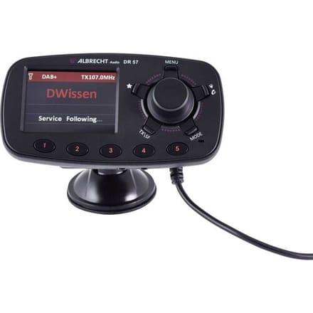 Albrecht.Audio DR57 DAB+ ontvanger Handsfree-functie, Zuignaphouder
