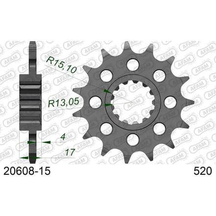 Tandwiel Afam 520 15 dents