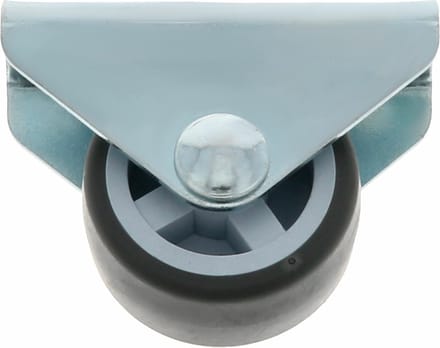 AMIG bokwiel/transportwiel - D25mm - rubber - 40kg draagvermogen - grijs