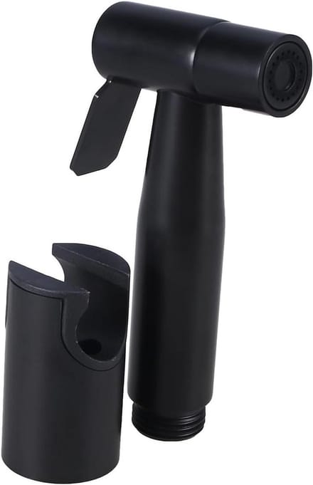 Handdouche Set - Toilet Sproeier - Hygiënisch Werken - Naadloze Constructie - 12 cm - Mat Zwart