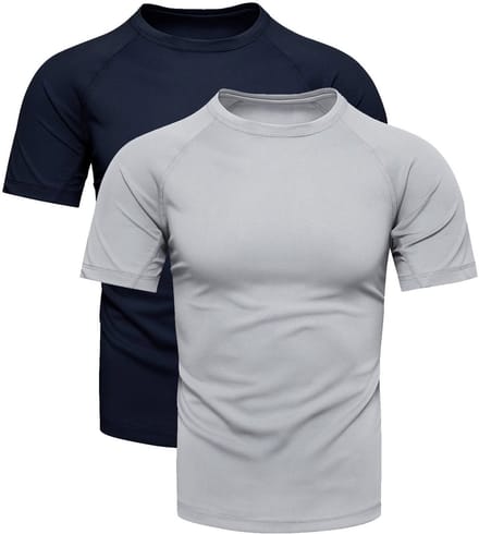 Recea Serie - Sportshirt - Granat en Grijs - Gerecycled Polyester - Raglanmouwen