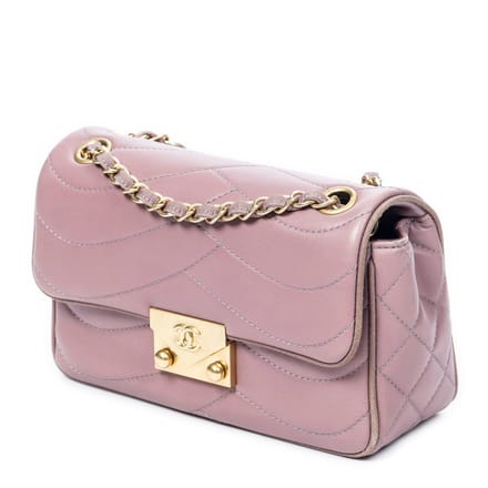 Push Lock Wave Chain Flap  Schoudertas