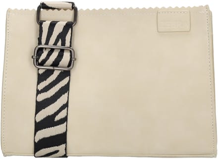 Zebra Trends Merel Crossbody Schoudertas - Trendy Zebra print Schouderband - Crème