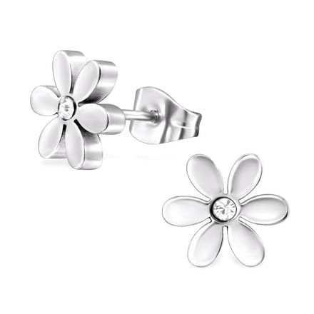 Montebello Oorbellen Caroncho - 316L Staal PVD - Bloem - ∅10mm
