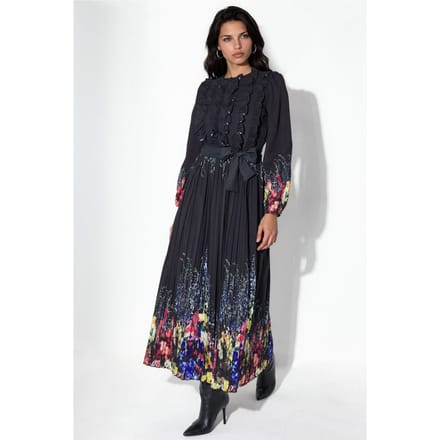 Florale Maxi Jurk met Ceintuur