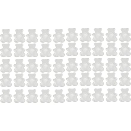 Lot de 50 embouts de manucure en verre transparent avec motif petit ours white
