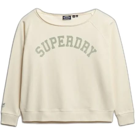 Superdry - Athletic Essentials Bardot sweatshirt met ronde hals - Dames - Truien