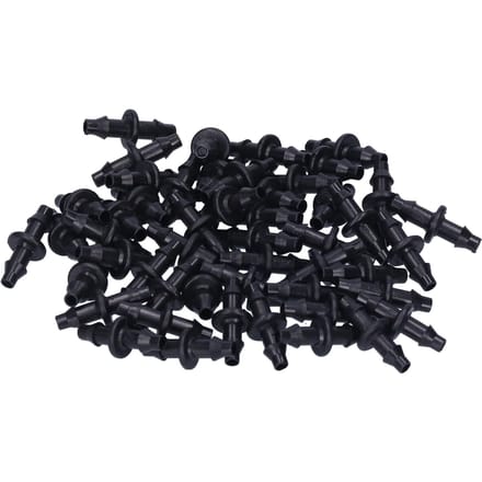 100 STUKS 4 7 2-Weg Connector Druppelirrigatie Connector Fitting Tuinirrigatie Accessoires black