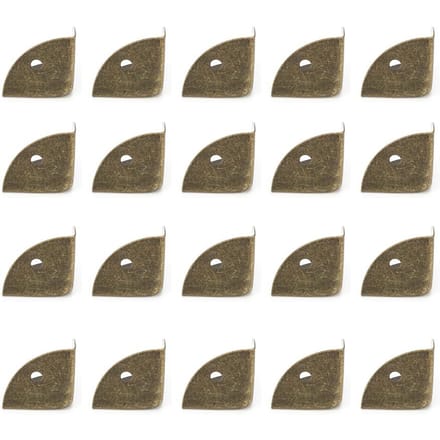 20 stuks antieke doosbescherming hoekkast randbescherming bronzen hoekafdekking 26 x 26 mm 20 stuks brown