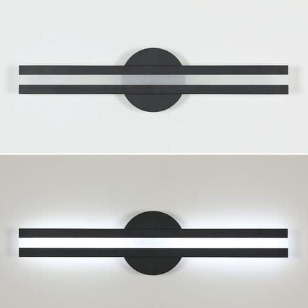 Haobosic - Wandlamp - Lange acryl strook - Zwarte behuizing - 18W Wit licht