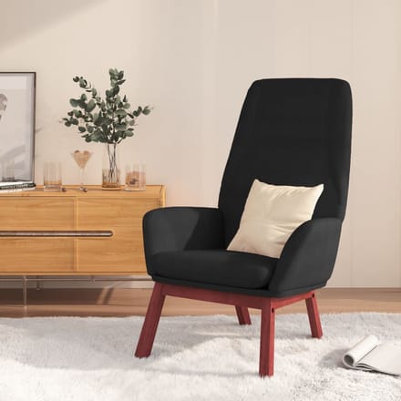 vidaXL - Relaxstoel - stof - zwart