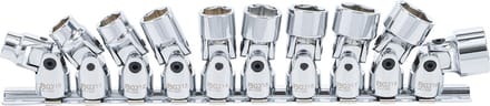 BGS Cardan doppenset zeskant 3/8 10 - 19 mm, 10 delig