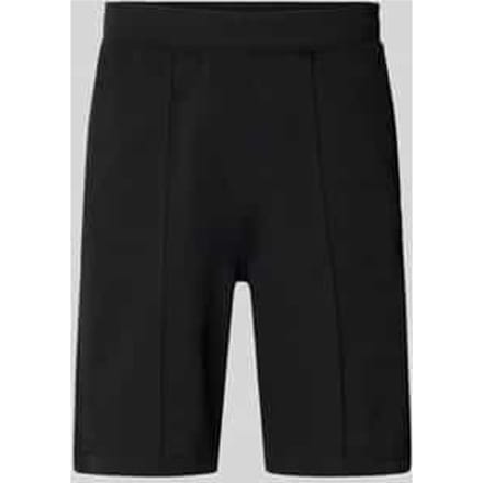 Sweatshorts met elastische band en labelstitching
