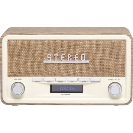 Denver DAB Radio - Retro Radio - Bluetooth - DAB+/ FM - Dimbaar - Batterijen & Netstroom - DAB18LW