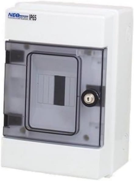 Verdeel- en verdeelkast voor natte ruimtes met slot IP65