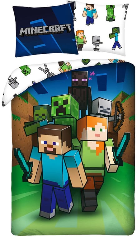 Minecraft Dekbedovertrek Monster Hunter - 140 x 200 cm - Katoen