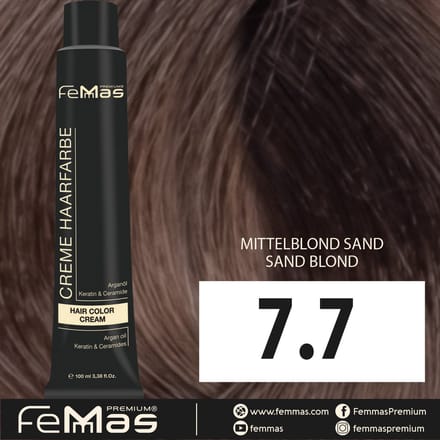 Femmas (7.7) - Haarverf - Medium Blond Zand - 100ml