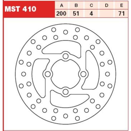 Remschijf TRW MST410, 1 Stuk